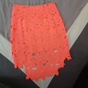 Coral Lace Skirt